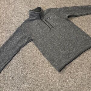 Patagonia Better Sweater 1/4 Zip Fleece Pullover Men's Size Small Forge Grey